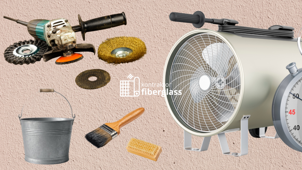 persiapan pembersihan watertank